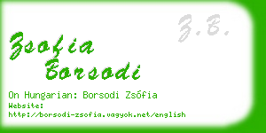 zsofia borsodi business card
