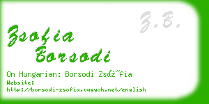 zsofia borsodi business card